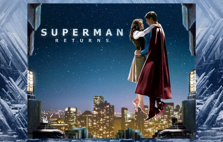 Superman Returns Movie Poster Print showcasing vibrant superhero imagery.