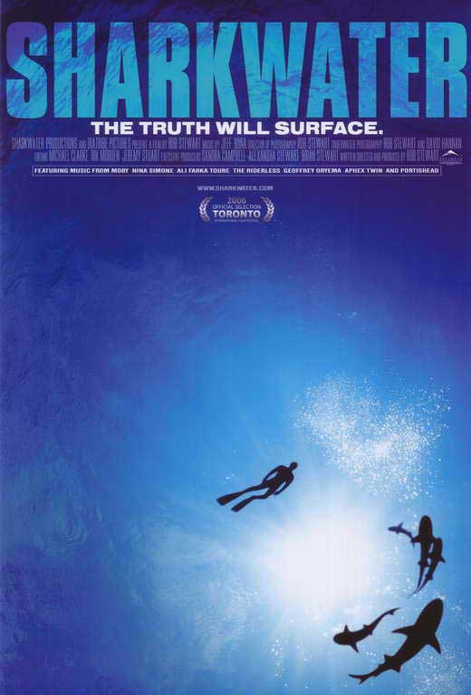 Sharkwater movie poster print featuring marine conservation imagery.