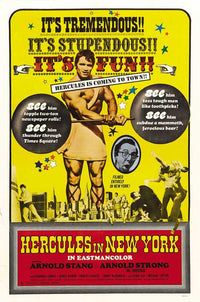 Hercules in New York Movie Poster Print showcasing classic film artwork.