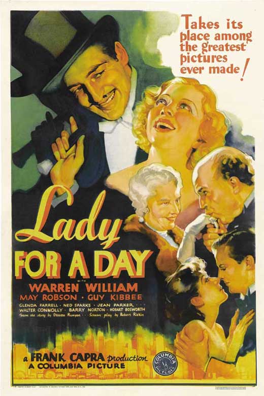 Lady for a Day Movie Poster Print showcasing classic cinema art.