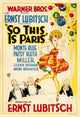 So This Is Paris Movie Poster Print showcasing classic cinema charm.