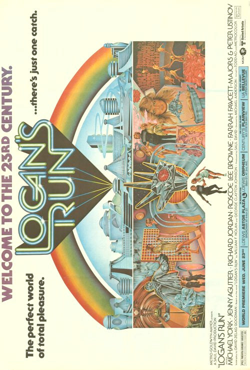 Logan's Run Movie Poster Print showcasing iconic sci-fi imagery.