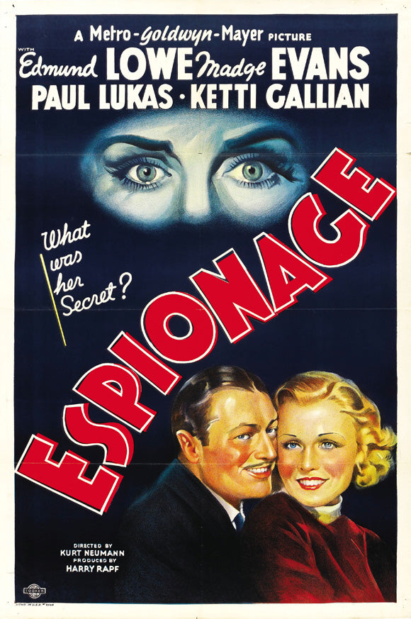 Espionage Movie Poster Print showcasing thrilling cinematic artwork.
