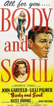 Body and Soul Movie Poster Print showcasing cinematic design.