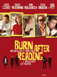 Burn After Reading Movie Poster Print featuring vibrant design