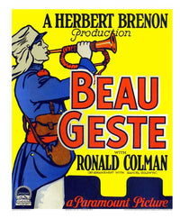 Beau Geste Movie Poster Print featuring classic adventure film art.