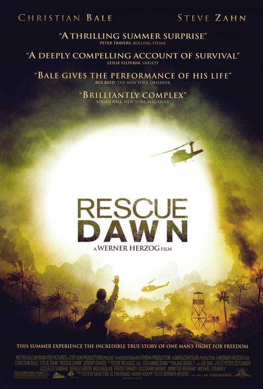 Rescue Dawn Movie Poster Print featuring intense survival themes.