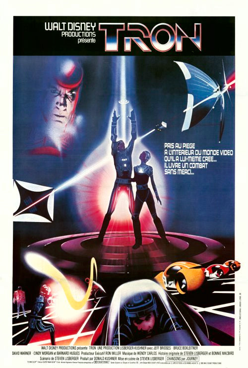Tron Movie Poster Print showcasing iconic sci-fi artwork.