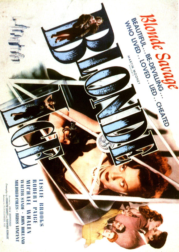 Blonde Ice Movie Poster Print showcasing classic film noir art