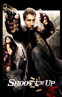 Shoot 'Em Up Movie Poster Print showcasing action-packed scenes.
