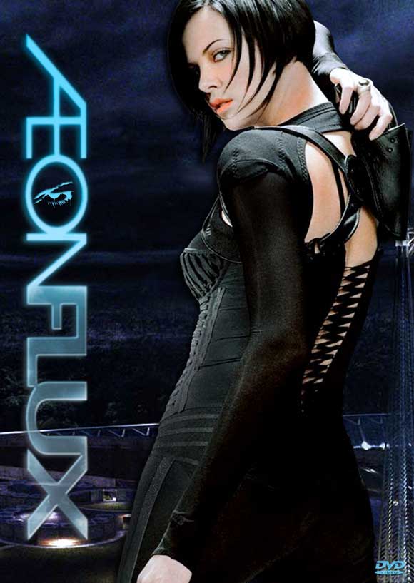 Aeon Flux Movie Poster Print featuring vibrant sci-fi artwork.