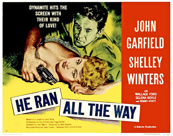He Ran All the Way Movie Poster Print showcasing classic cinema art.