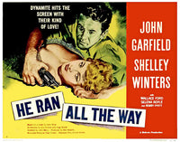 He Ran All the Way Movie Poster Print showcasing classic cinema art.