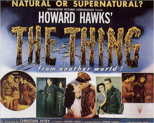 The Thing from Another World Movie Poster Print showcasing classic sci-fi horror film art.