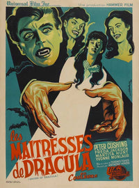 The Brides of Dracula Movie Poster Print showcasing classic horror art.