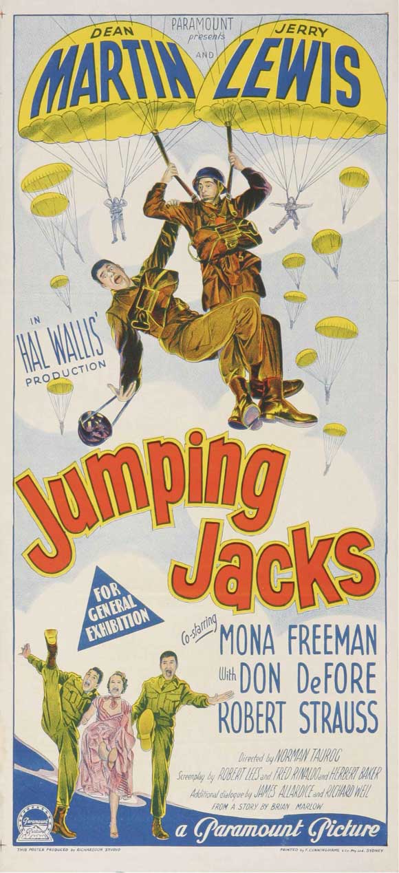Jumping Jacks Movie Poster Print showcasing vibrant colors and playful imagery.