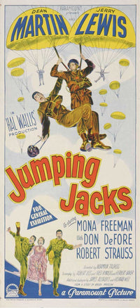 Jumping Jacks Movie Poster Print showcasing vibrant colors and playful imagery.