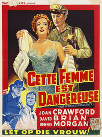 This Woman Is Dangerous Movie Poster Print featuring cinematic artwork.