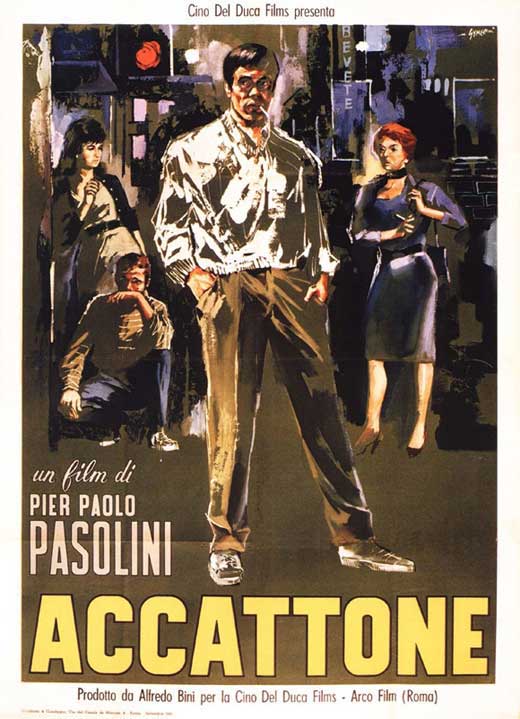 Accattone Movie Poster Print showcasing vibrant colors and cinematic art.