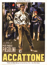 Accattone Movie Poster Print showcasing vibrant colors and cinematic art.