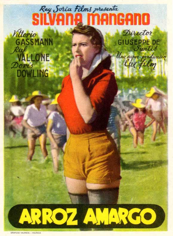 Bitter Rice Movie Poster Print showcasing vibrant colors and classic film imagery.