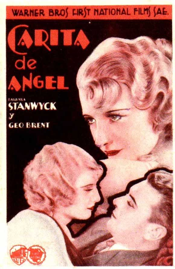 Baby Face Movie Poster Print showcasing classic film imagery.