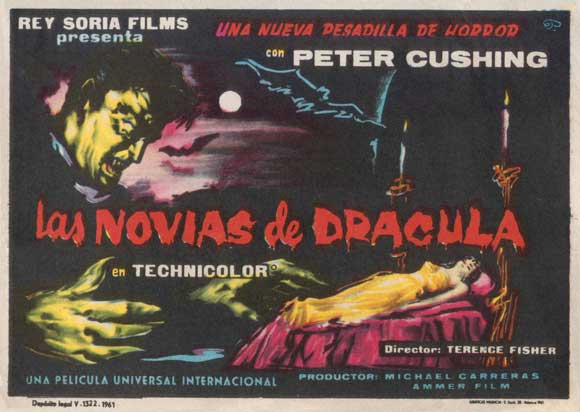 The Brides of Dracula Movie Poster Print showcasing classic horror imagery.