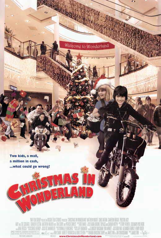 Christmas in Wonderland Movie Poster Print featuring festive holiday design.