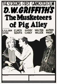 The Musketeers of Pig Alley Movie Poster Print showcasing early cinema charm.