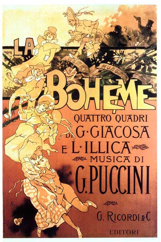La Boheme Movie Poster Print featuring vibrant colors and dynamic imagery.