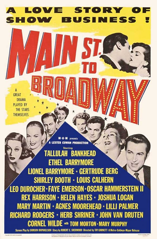 Main Street to Broadway Movie Poster showcasing theatrical charm.