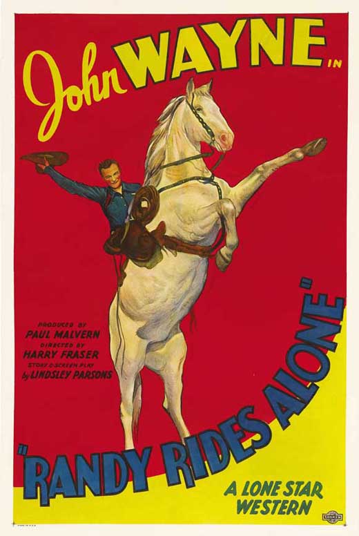 Randy Rides Alone Movie Poster Print showcasing classic Western cinema.