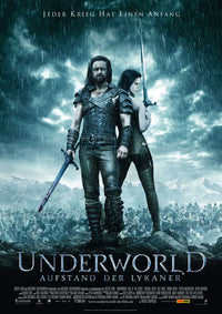 Underworld 3: Rise of the Lycans Movie Poster Print featuring epic vampire and werewolf imagery.