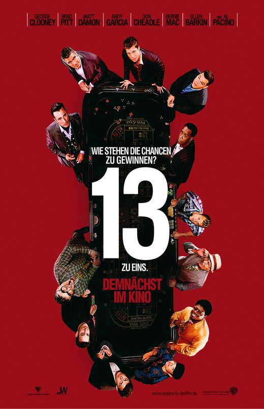 Ocean's Thirteen Movie Poster Print featuring a stylish design.