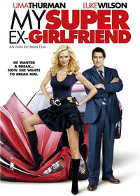 My Super Ex-Girlfriend Movie Poster Print featuring vibrant colors and playful design.