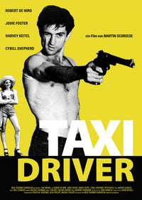 Taxi Driver Movie Poster Print featuring iconic imagery from the classic film.