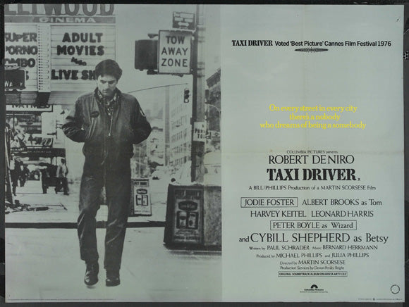 Taxi Driver Movie Poster Print featuring iconic cinematic artwork.