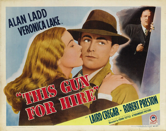 This Gun for Hire Movie Poster Print featuring classic film noir artwork.