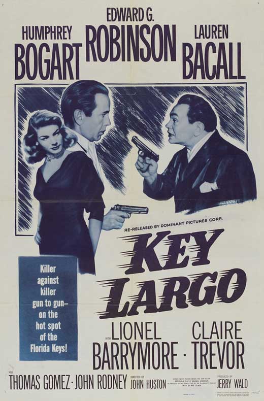 Key Largo Movie Poster Print showcasing classic film art.