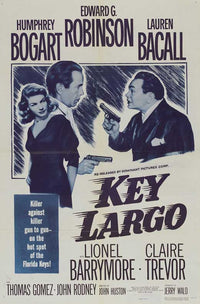 Key Largo Movie Poster Print showcasing classic film art.