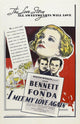 I Met My Love Again Movie Poster Print featuring romantic design.