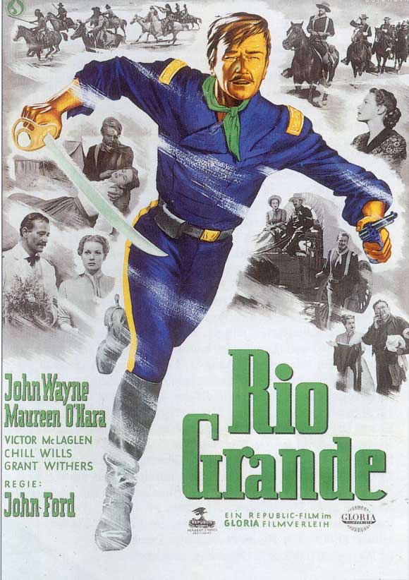 Rio Grande Movie Poster Print showcasing classic Western film art.