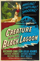 Creature from the Black Lagoon Movie Poster Print featuring the classic horror creature.