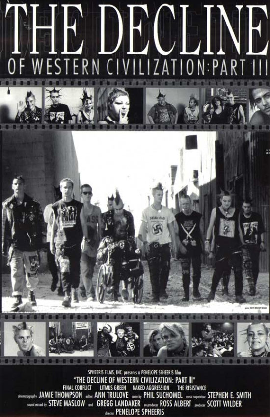 The Decline Of Western Civilization: Part 3 Movie Poster Print showcasing cultural punk rock themes.
