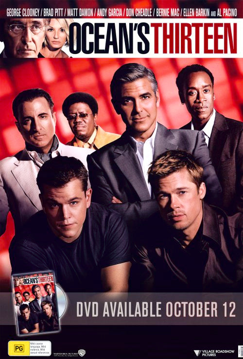 Ocean's Thirteen Movie Poster Print showcasing the film's ensemble cast.