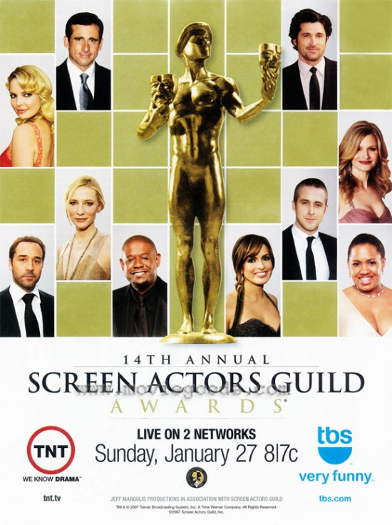 14th Annual Screen Actors Guild Awards Movie Poster Print