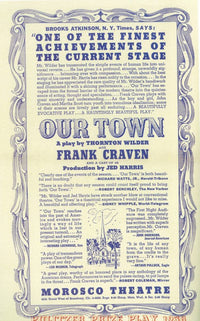 Our Town Broadway Movie Poster Print - 11x17