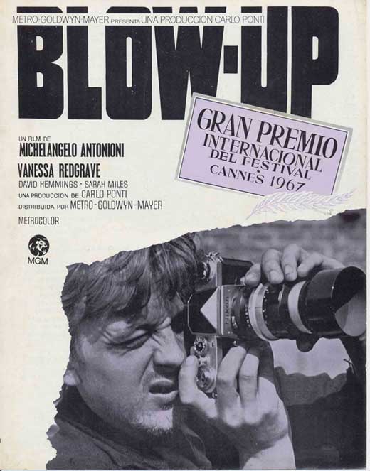 Blow-Up Movie Poster Print featuring classic film visuals.