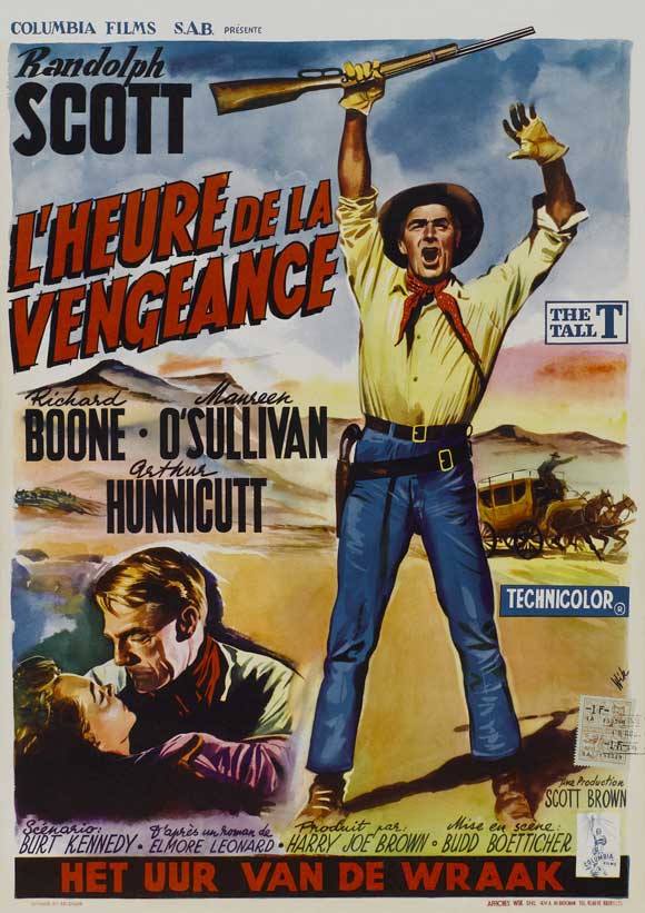 The Tall T Movie Poster Print showcasing classic western cinema.