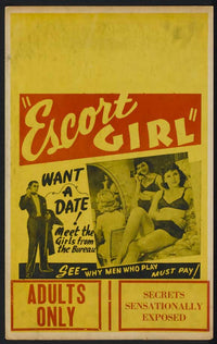 Escort Girl Movie Poster Print featuring captivating artwork.
